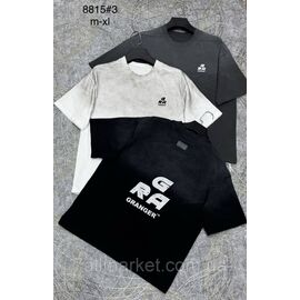 Фотография Футболка мужская молодёжная р-ры M-XL (3цв) "PROSTOMEN" недорого оптом от прямого поставщика