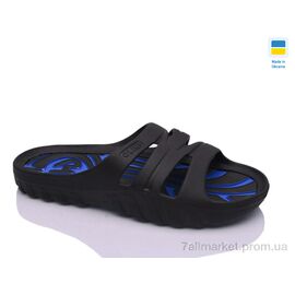 Шльопанці дитячі літні Літо 401 чорно-синій (8 пар р.36-41) "Inblue" недорого оптом від прямого постачальника