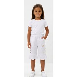Бриджі дитячі на дівчинку 1696 white р.2-5 "MALIBU" недорого оптом від прямого постачальника