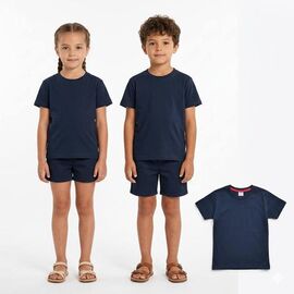 Фотография Футболка детская унисекс 2602 navy р.9-12 "MALIBU" недорого оптом от прямого поставщика