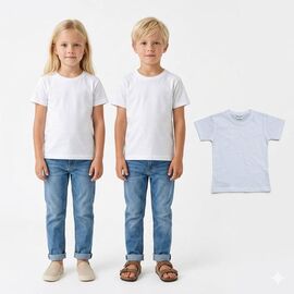 Фотография Футболка детская унисекс 2602 white р.9-12 "MALIBU" недорого оптом от прямого поставщика
