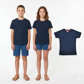 Фотография Футболка детская унисекс 2603 navy р.13-16 "MALIBU" недорого оптом от прямого поставщика