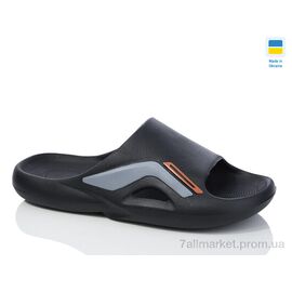 Шльопанці чоловічі пляжні Літо N131 чорний-сірий (8 пар р.41-45) "Lot Shoes" недорого оптом від прямого постачальника