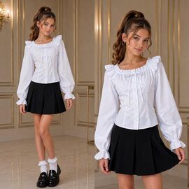 Спідниця-шорти дитяча на дівчинку KR750 black р.32-42 "Karolina" недорого оптом від прямого постачальника