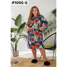 Фотография Халат женский 1055-5 navy р.54-64 "ZLATA" недорого оптом от прямого поставщика