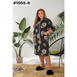 Фотография Халат женский 1055-8 black р.54-64 "ZLATA" недорого оптом от прямого поставщика