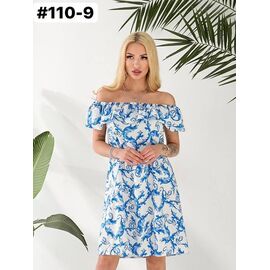 Фотография Платье летнее женское 110-9 white-blue р.44-54 "ZLATA" недорого оптом от прямого поставщика