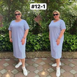 Фотография Платье летнее женское 12-1 grey р.46-56 "ZLATA" недорого оптом от прямого поставщика