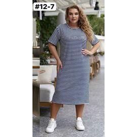 Фотография Платье летнее женское 12-7 navy р.46-56 "ZLATA" недорого оптом от прямого поставщика