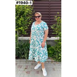 Фотография Платье летнее женское 1940-1 green р.50-56 "ZLATA" недорого оптом от прямого поставщика