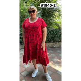 Фотография Платье летнее женское 1940-2 red р.50-56 "ZLATA" недорого оптом от прямого поставщика