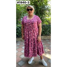 Фотография Платье летнее женское 1940-3 crimson р.50-56 "ZLATA" недорого оптом от прямого поставщика