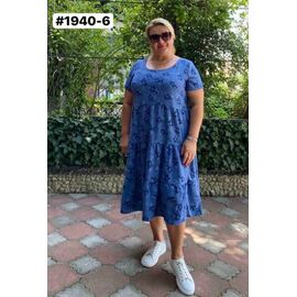 Фотография Платье летнее женское 1940-6 blue р.50-56 "ZLATA" недорого оптом от прямого поставщика