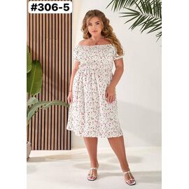 Фотография Платье летнее женское 306-5 white р.48-54 "ZLATA" недорого оптом от прямого поставщика