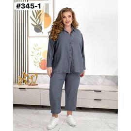 Фотография Костюм женский 345-1 grey р.50-60 "ZLATA" недорого оптом от прямого поставщика