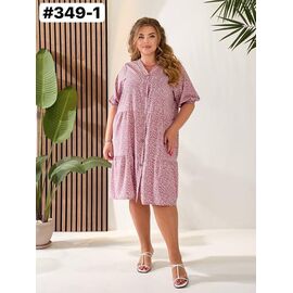 Фотография Платье летнее женское 349-1 beige р.52-56 "ZLATA" недорого оптом от прямого поставщика