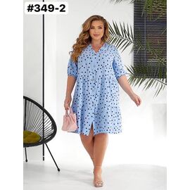 Фотография Платье летнее женское 349-2 l.blue р.52-56 "ZLATA" недорого оптом от прямого поставщика