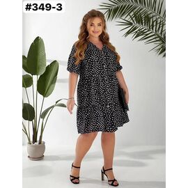 Фотография Платье летнее женское 349-3 black р.52-56 "ZLATA" недорого оптом от прямого поставщика