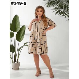 Фотография Платье летнее женское 349-5 beige р.52-56 "ZLATA" недорого оптом от прямого поставщика