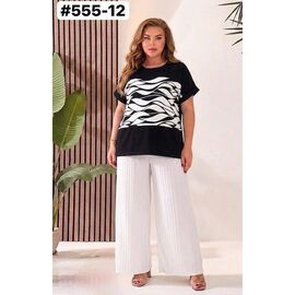 Фотография Футболка женская 555-12 black р.52-60 "ZLATA" недорого оптом от прямого поставщика