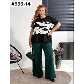 Фотография Футболка женская 555-14 black р.52-60 "ZLATA" недорого оптом от прямого поставщика