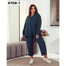 Фотография Костюм женский 708-1 green р.50-60 "ZLATA" недорого оптом от прямого поставщика