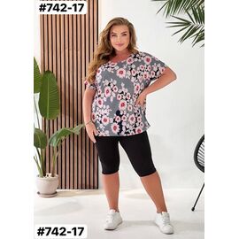 Фотография Костюм женский 742-17 grey р.52-56 "ZLATA" недорого оптом от прямого поставщика
