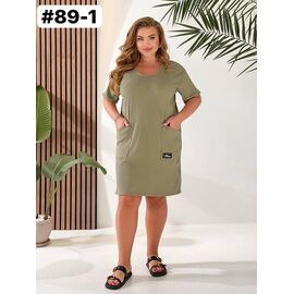 Фотография Платье летнее женское 89-1 khaki р.50-60 "ZLATA" недорого оптом от прямого поставщика