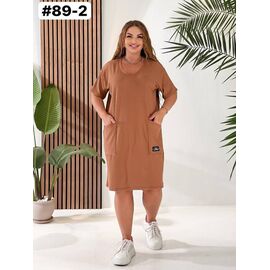Фотография Платье летнее женское 89-2 l.brown р.50-60 "ZLATA" недорого оптом от прямого поставщика