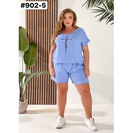 Фотография Костюм женский 902-5 l.blue р.48-58 "ZLATA" недорого оптом от прямого поставщика