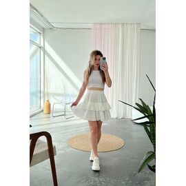 Фотография Юбка женская 1568 white р.42-48 "BONJOUR" недорого оптом от прямого поставщика