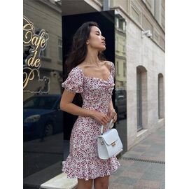 Фотография Платье летнее женское 1604 white-wine р.42-48 "BONJOUR" недорого оптом от прямого поставщика
