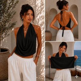 Фотография Топ женский 1766 black р.one size "BONJOUR" недорого оптом от прямого поставщика