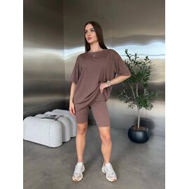 Фотография Костюм женский 4274 brown р.42-48 "BONJOUR" недорого оптом от прямого поставщика