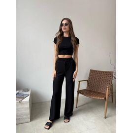 Фотография Штаны женские летние 5155 black р.42-52 "BONJOUR" недорого оптом от прямого поставщика