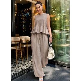 Фотография Костюм женский 5186 beige р.42-48 "BONJOUR" недорого оптом от прямого поставщика