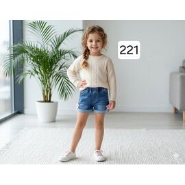 Дитячі шорти на дівчинку 221 blue р.2-5 "Фунтик" недорого оптом від прямого постачальника