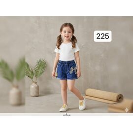 Дитячі шорти на дівчинку 225 blue р.2-5 "Фунтик" недорого оптом від прямого постачальника