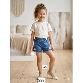 Дитячі шорти на дівчинку 228 blue р.2-5 "Фунтик" недорого оптом від прямого постачальника
