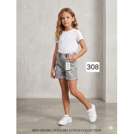 Дитячі шорти на дівчинку 308 grey р.8-12 "Фунтик" недорого оптом від прямого постачальника
