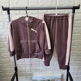 Костюм дитячий спортивний на дівчинку PR953 brown р.98-110 "Proschenko" недорого оптом від прямого постачальника