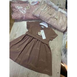 Фотография Платье детское лёгкое на девочку PR965 beige р.3-6 "Proschenko" недорого оптом от прямого поставщика