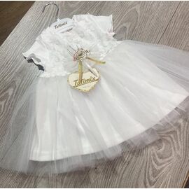 Фотография Платье детское лёгкое на девочку PR986 white р.0.9-1.6 "Proschenko" недорого оптом от прямого поставщика