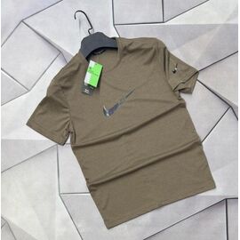 Фотография Футболка мужская 67573 khaki р.S-2XL "MACCALI" недорого оптом от прямого поставщика