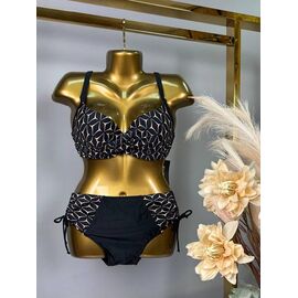 Фотография Купальник женский 26020 black-beige р.48-56 "DFK" недорого оптом от прямого поставщика