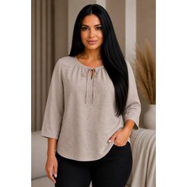 Фотография Блузка женская летняя 26028 beige р.52-54 "Elena&Vika" недорого оптом от прямого поставщика