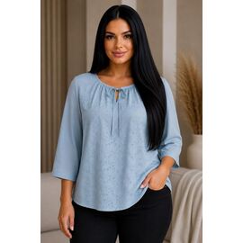 Фотография Блузка женская летняя 26028 l.blue р.52-54 "Elena&Vika" недорого оптом от прямого поставщика