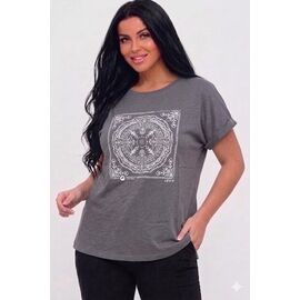футболка жіноча 26101 d.grey р.M-XL "Elena&Vika" недорого оптом від прямого постачальника