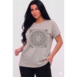 футболка жіноча 26101 l.grey р.M-XL "Elena&Vika" недорого оптом від прямого постачальника