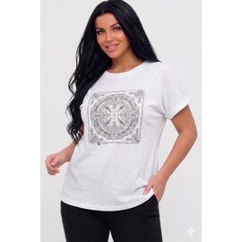 футболка жіноча 26101 white р.M-XL "Elena&Vika" недорого оптом від прямого постачальника